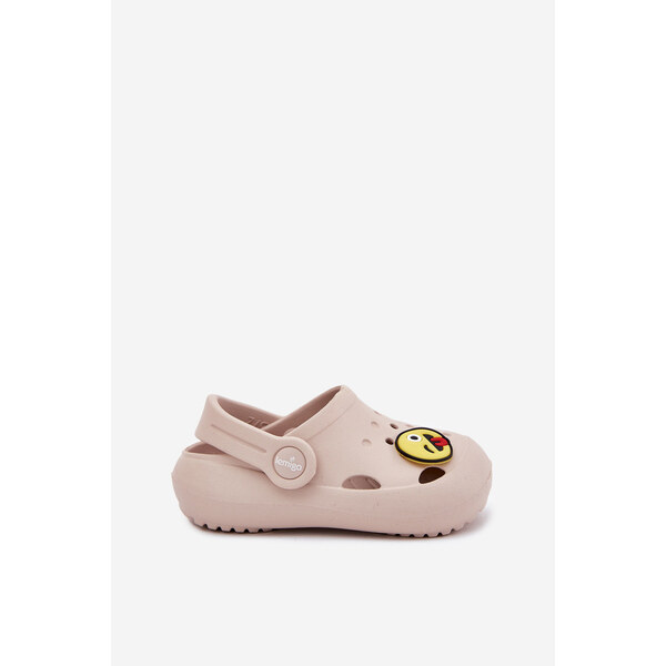 Boto Klapki Dziecięce Piankowe Z Przypinką LEMIGOSE 880 Beżowe 67260586