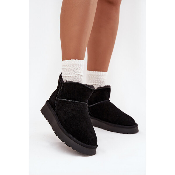 Śniegowce Z Naturalnego Zamszu Ocieplane Futerkiem Vinceza 97961 66663747