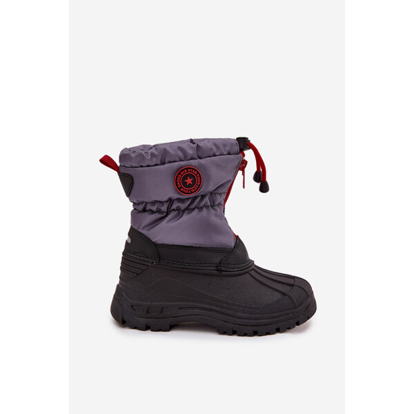 Big Star Shoes Dziecięce Śniegowce Na Zamek Big Star SS374031 Szaro 66664017