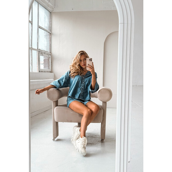 Sneakersy Damskie Skóra Naturalna GOE SS2N4037 Zgaszona Biel 66664039