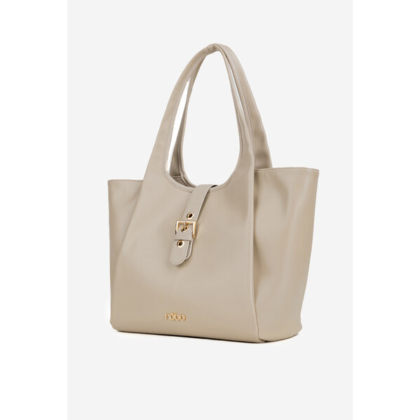 Torebka Shopperka Z Klamrą NOBO BAG6010-015 Jasnobeżowa 66664045