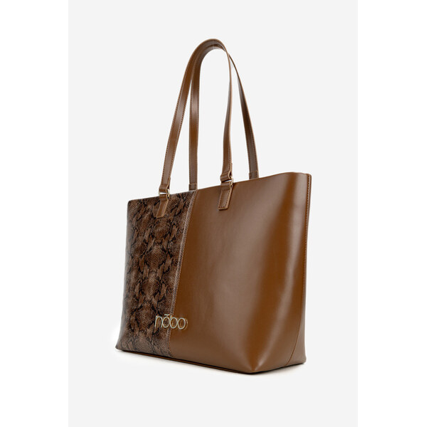Torebka Shopperka Zwierzęcy Wzór NOBO BAG5740-M17 Brązowa 66664064