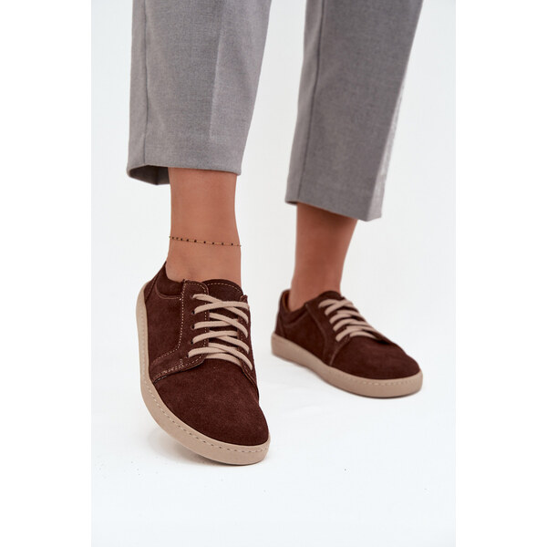 Trampki Typu Barefoot Z Naturalnego Zamszu Zazoo 314 Czekoladowe 66664159