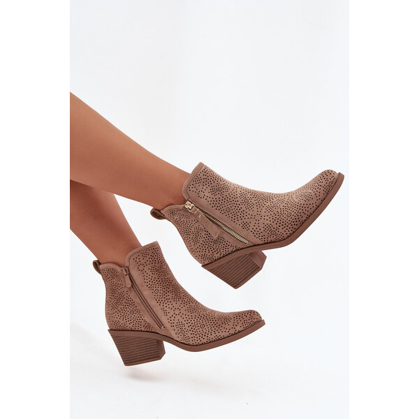 Kesi Dámske členkové topánky v kovbojskom štýle s podpätkom S.Barski - 66666122