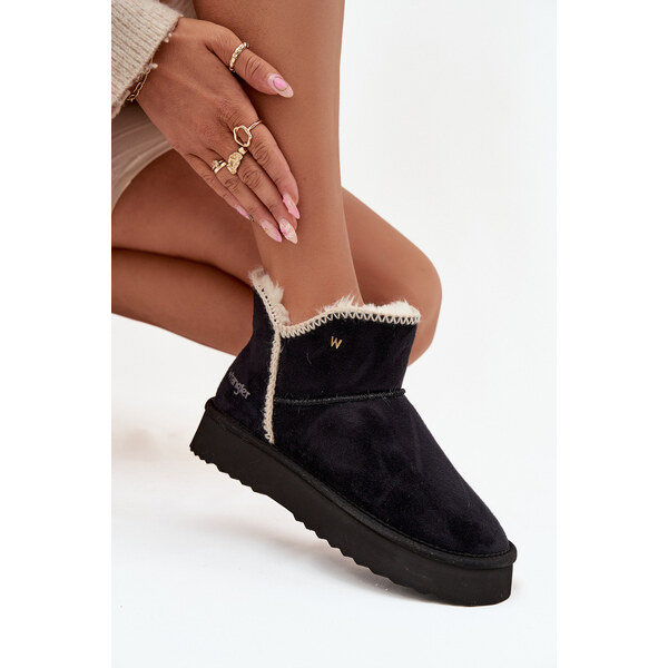 Kesi Dámske snežnice Wrangler na platforme - čierne 66884277