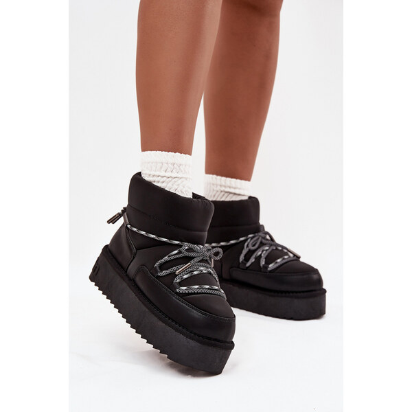 Śniegowce Na Platformie D.Franklin DFSH371015 Czarne 66664312