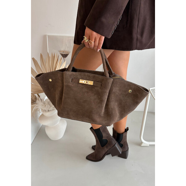 Boto Kabelka z přírodního semiše tmavě béžová Fiorenza 66664628