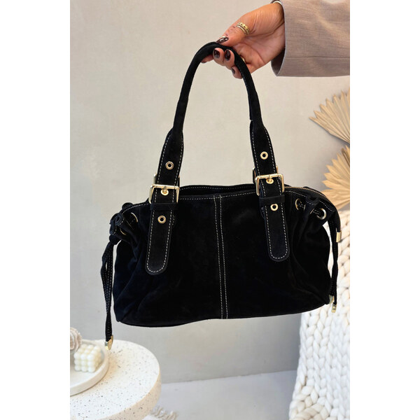 Boto Taška z přírodního semiše černá Danira 66664664