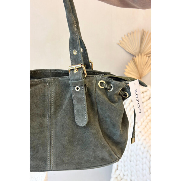 Boto Kabelka z přírodního semiše olivová Danira 66664665