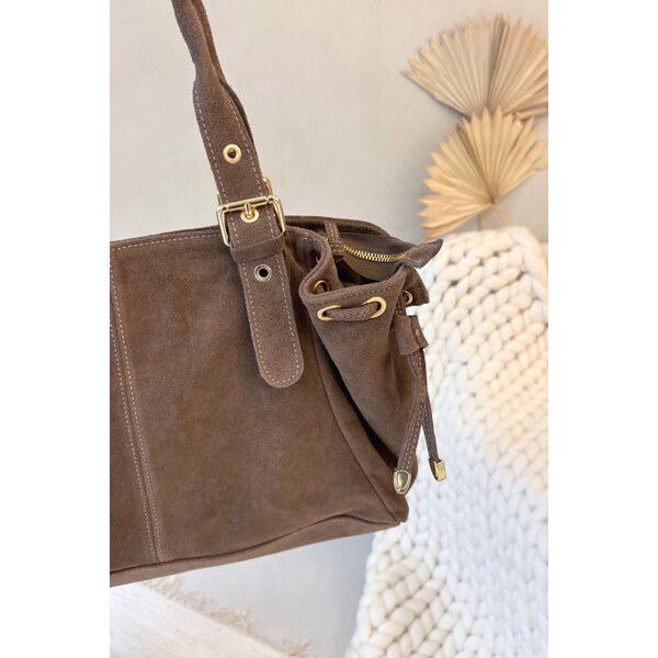 Boto Kožená semišová taška béžová Ilienne 66664695