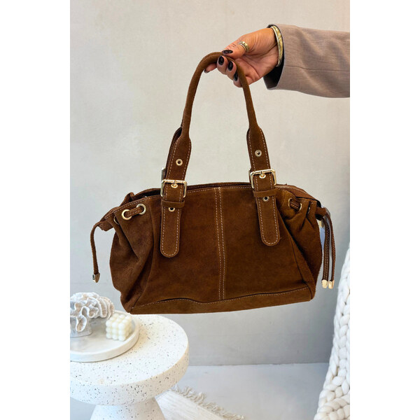 Boto Kožená semišová kabelka Camel Ovelia 66664668