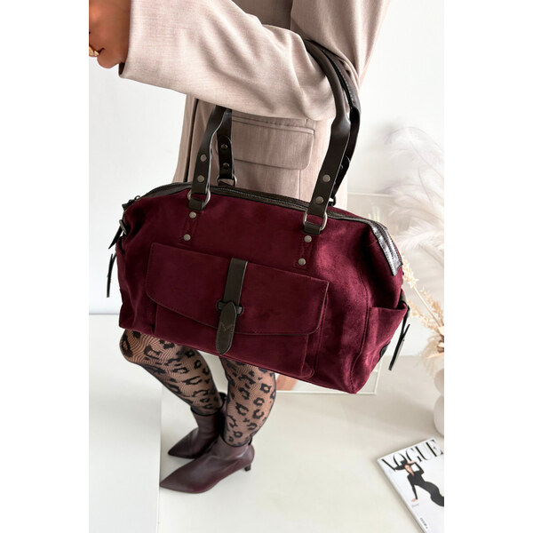 Boto Kabelka Z Eko Zamszu Bordová Gressa 66664674