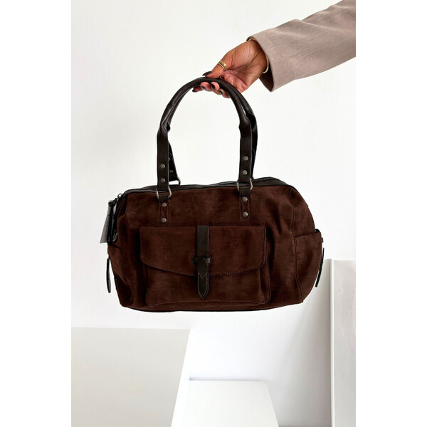 Boto Kabelka Z Eko Sametu Čokoládová Gressa 66664675