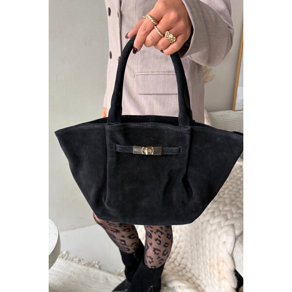 Boto Kožená semišová kabelka Černá Orselle 66664685