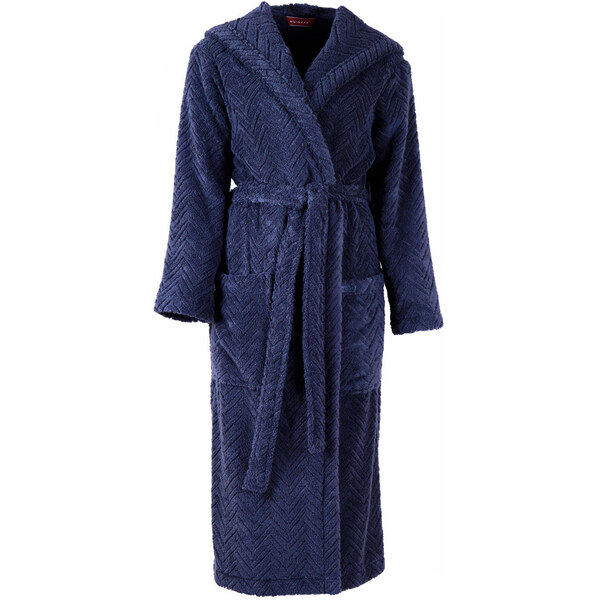 Vestis župan Athena s kapucňou tmavomodrý 66665594