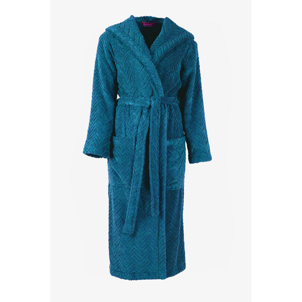 Vestis župan Athena s kapucňou petrol 66665595