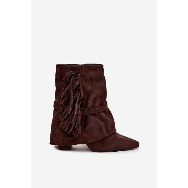 Kesi Dámske členkové topánky s lemovaným podpätkom a zlatými prackami 66667598