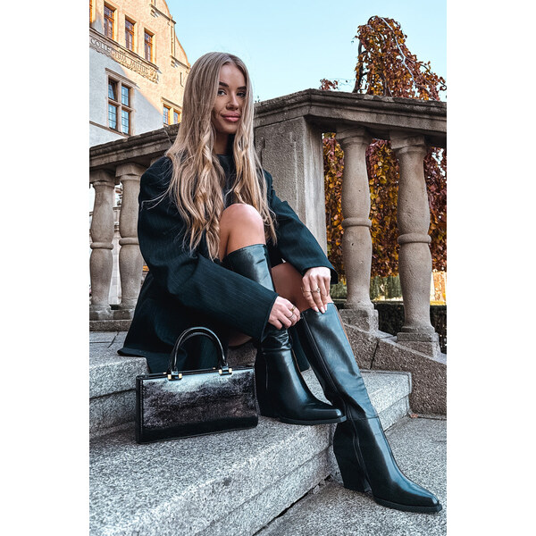 Kesi Dámske členkové topánky Katelle na podpätku - čierne 66667661