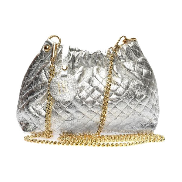 Anna Luchini Dámska kožená kabelka AL 8162 Argento 66666437