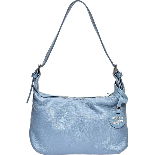 Carla Ferreri Dámska kožená kabelka CF1945 Celeste Scuro 66666440