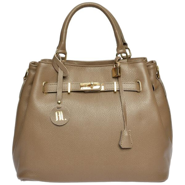 Anna Luchini Dámska kožená kabelka AL 1762 Fango 66666443