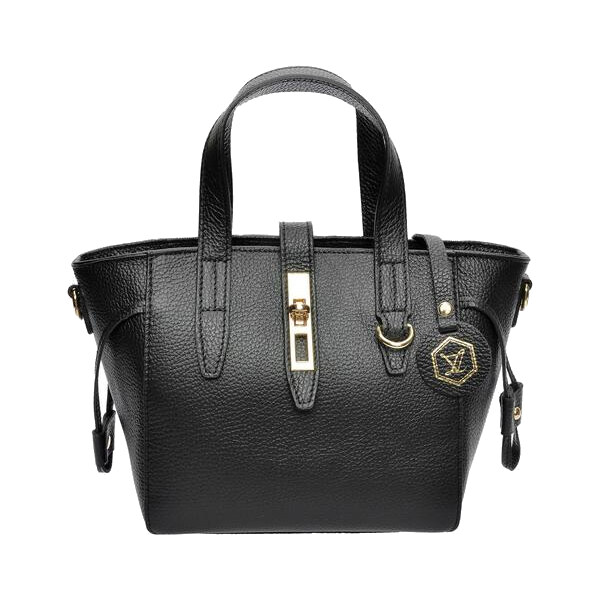 Luisa Vannini Dámska kožená kabelka LV 127 Nero 66666454