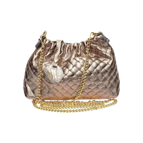 Anna Luchini Dámska kožená kabelka AL 8162 Bronzo 66666458