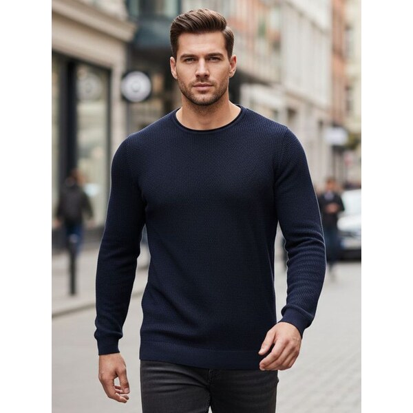 Dstreet Módny pánsky sveter v modrom farebnom prevedení 63330811