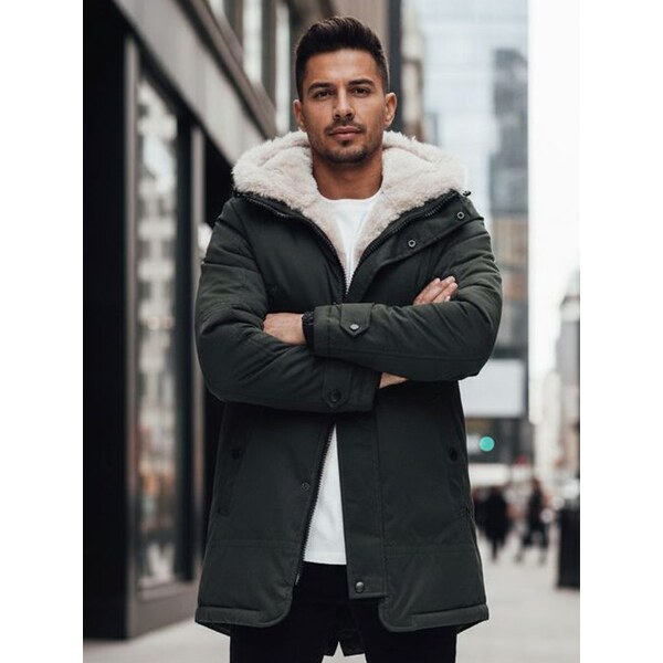 Dstreet Zelená pánska zimná parka 65638713