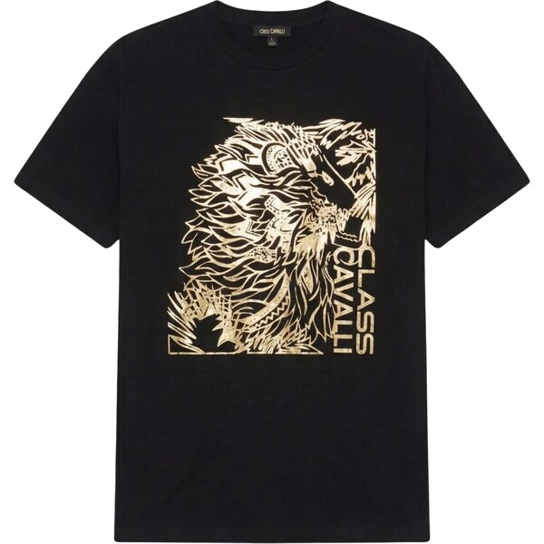 CAVALLI CLASS Gold Black tričko 64897230