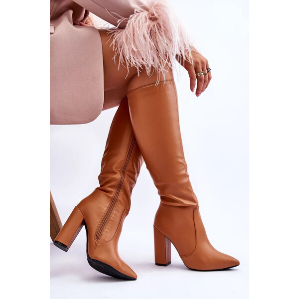 Kesi Klasické stĺpcové topánky Mayra Camel 66667468