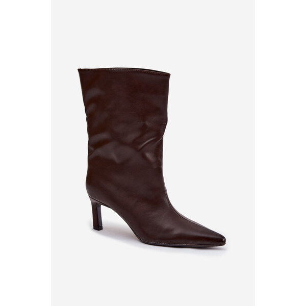 Kesi Dámske členkové topánky z ekokože na ihlovom podpätku Norell - 66667684