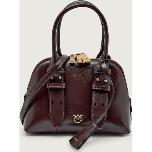 Pinko Kožený kufrík BOWLING BAG ZIP MINI 66667397