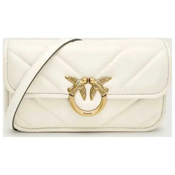 Pinko Kožená kabelka na rameno LOVE BOX 66667407