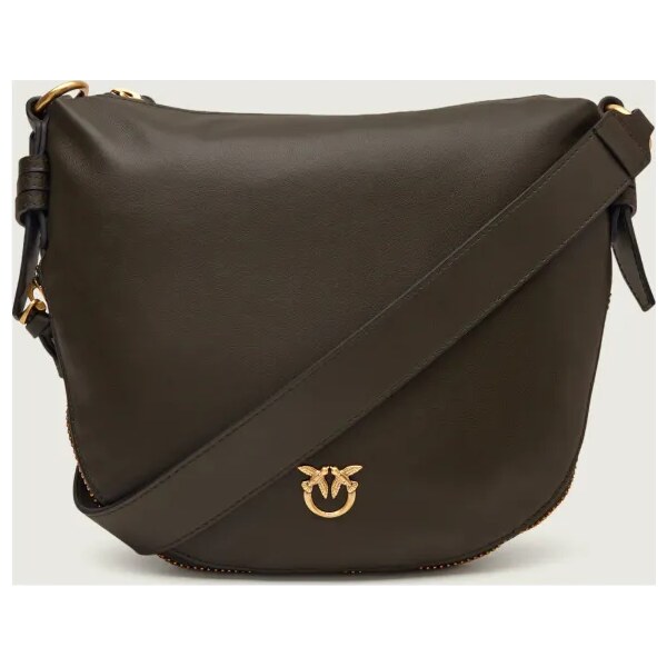 Pinko Kožená kabelka na rameno AROUND MINI 66321722