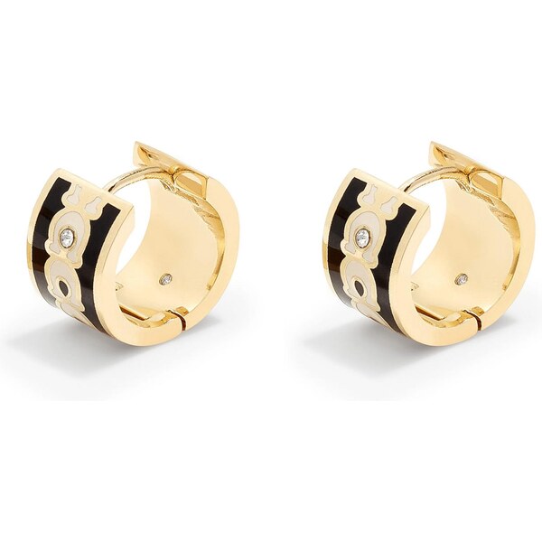 COACH Náušnice Huggie zlatá / čierna 66669631