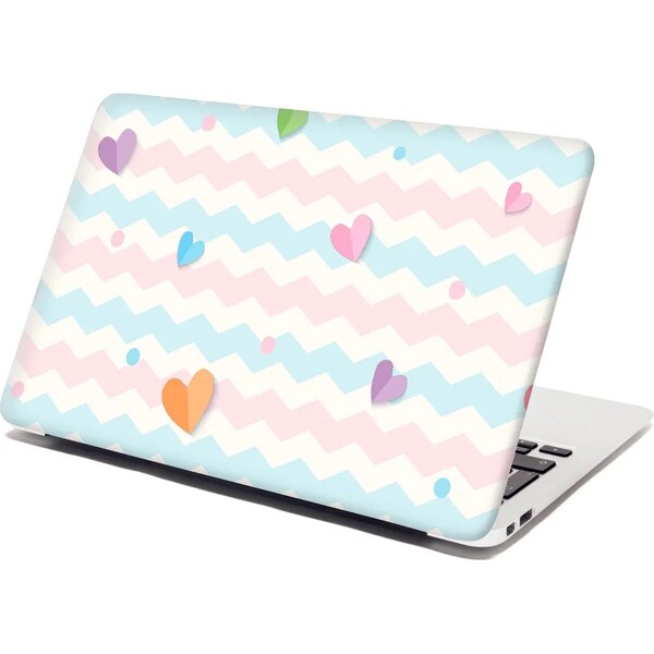 Sablio Samolepka na notebook Farebné srdiečka 65099877