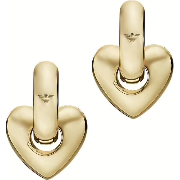 Emporio Armani Pozlátené náušnice 2v1 so srdiečkami EGS3266710 66672234