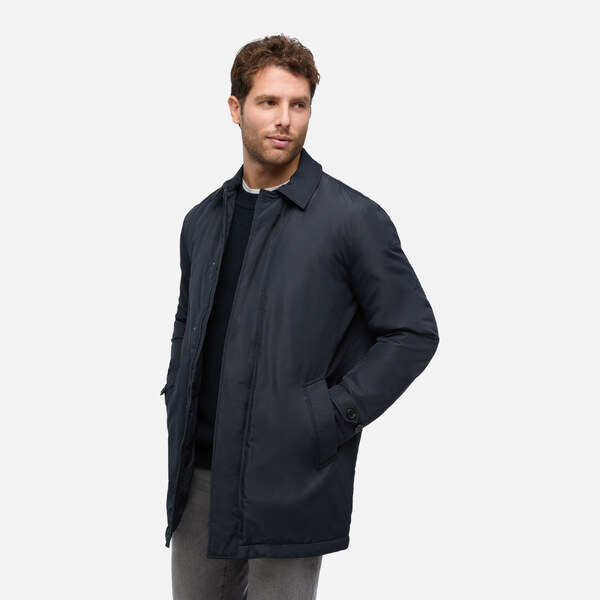 Dark Blue Mens Parka Geox Avery - Mens 65481253