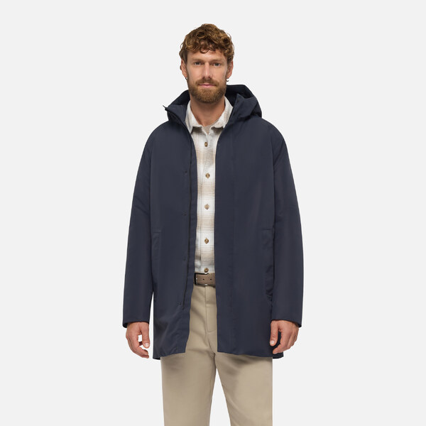 Dark Blue Mens Parka Geox Doray - Mens 65782199