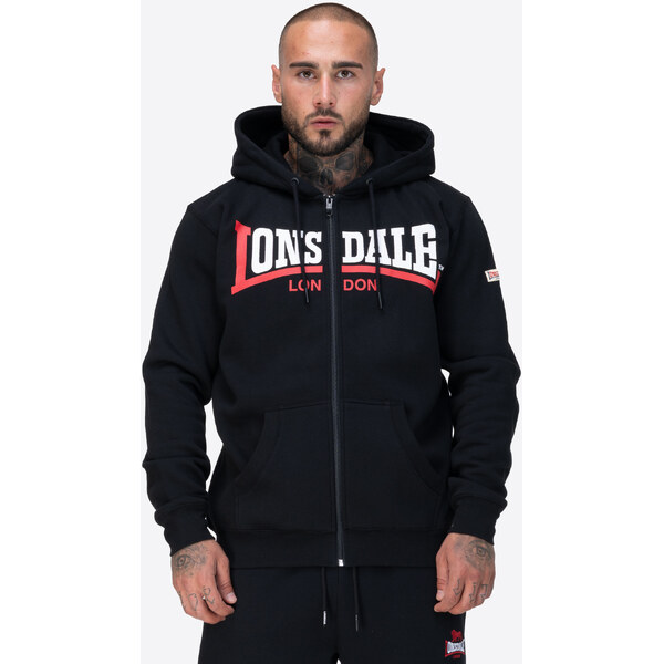 Lonsdale Mens hooded zipsweat jacket regular fit 65441658