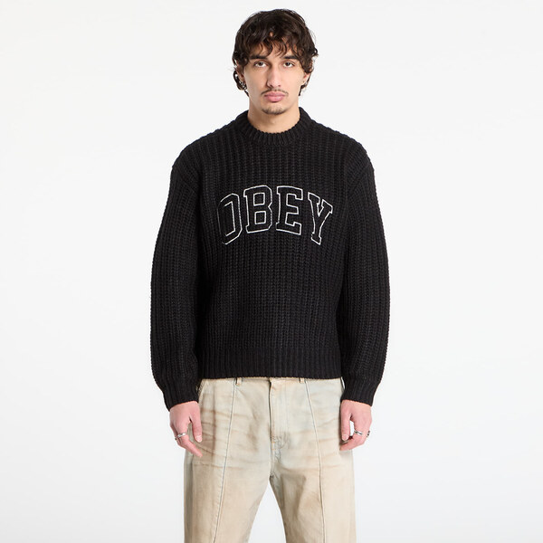 OBEY Clothing Sveter OBEY Collegiate Sweater Black Multi L 66675062
