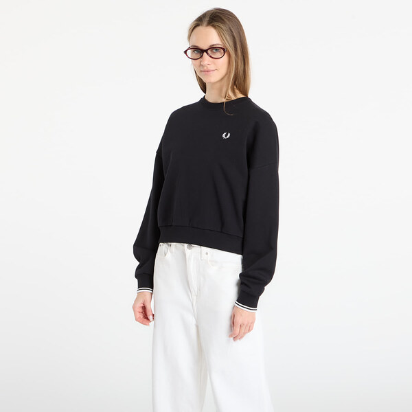 Mikina FRED PERRY Tipped Sweatshirt Black 40 66675323