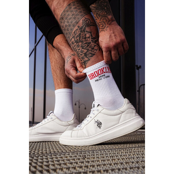 Milena Pánske ponožky BROOKLYN biele 66700358