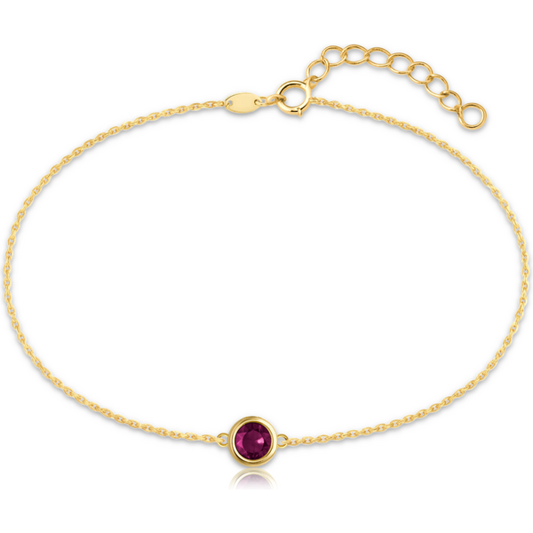OLIVIE MINET decentný zlatý náramok s červeným zirkónom Au 585/1000 66795585
