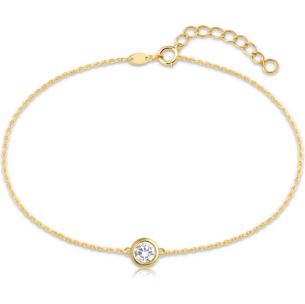 OLIVIE MINET decentný zlatý náramok s bielym zirkónom Au 585/1000 66795584