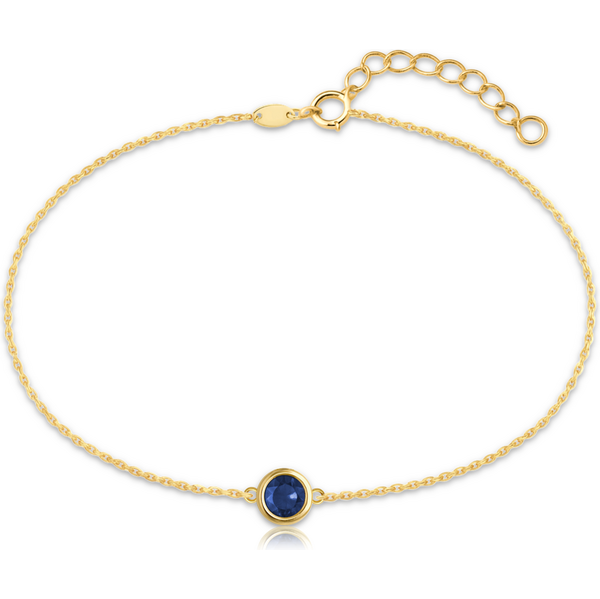 OLIVIE MINET decentný zlatý náramok s modrým zirkónom Au 585/1000 66795586