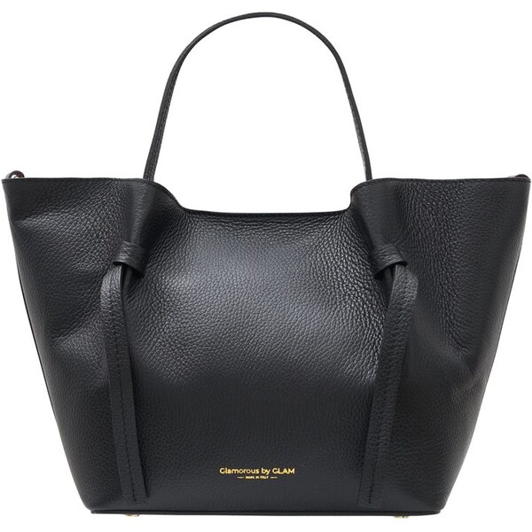 Glamorous by GLAM Kožená kabelka s červenou podšívkou černá 66675451