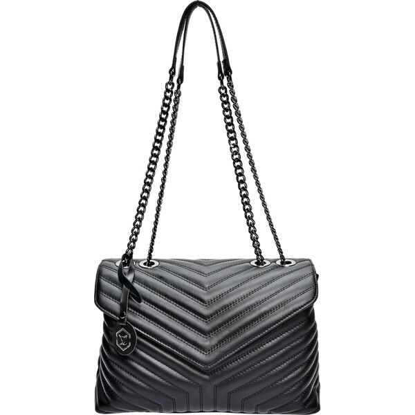 Luisa Vannini Dámska kožená kabelka LV 2183 Nero 66675515