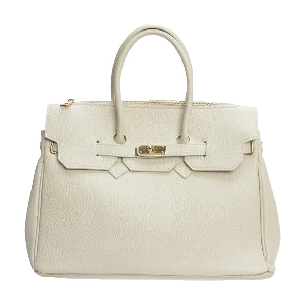 Luisa Vannini Dámska kožená kabelka LV WH SBV 39 Beige 66675520